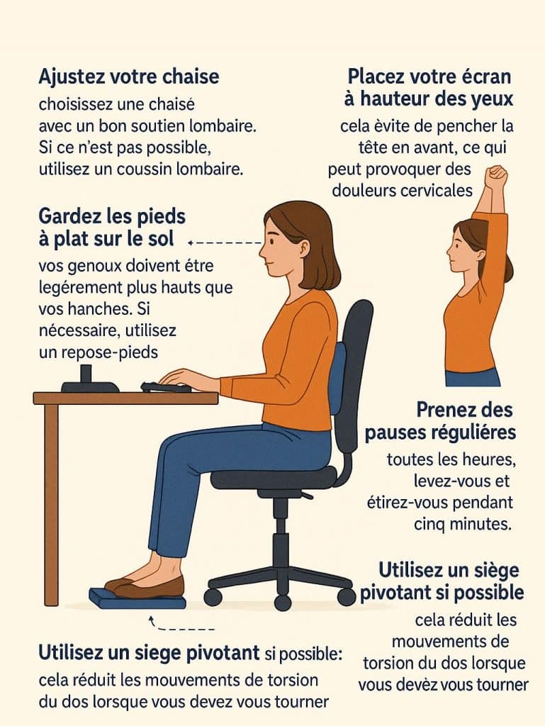 Planche Lombaire Réglable Avec Aimants - Support Dorsal Pour Chaise, étirement, Correction Posture, Bureau