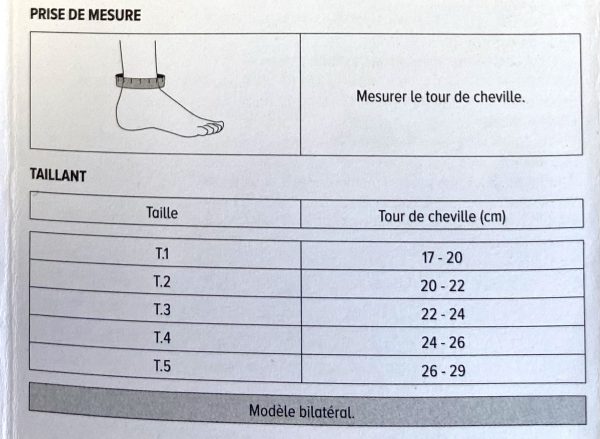 Chevillère de contention pour tendinite du tendon d'Achille