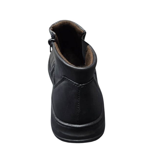 Bottes Orthopédiques Homme En Cuir - Fermeture éclair Latérale, Semelle Caoutchouc, Pour Randonnée Et Quotidien