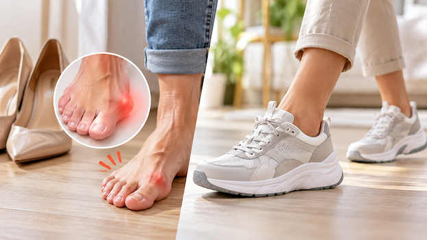 Soulagement du bunion, confort à chaque pas chaussures